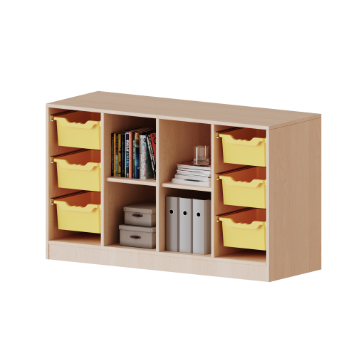 Produkt Bild ErgoTray Regal, vierreihig, 2 Ordnerh&ouml;hen - evo180 Serie 