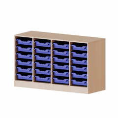 Produktbild ErgoTray Regal, vierreihig, 2 Ordnerh&ouml;hen - evo180 Serie 