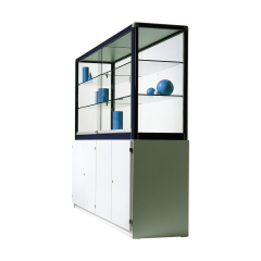 Produktbild Glasvitrine V7 mit Unterschrank, Vitrine aus Sicherheitsglas 