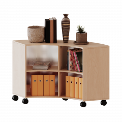 Produktbild Fahrbares Viertelkreisregal, 2 Ordnerh&ouml;hen - Serie evo180 C14042VKL