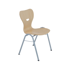 Produktbild Vierbeinstuhl mit Sperrholz- Sitzschale, Sitzh&ouml;he nach DIN S49HHS