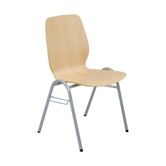 Produktbild Vierbeinstuhl mit Sperrholz- Sitzschale B, Sitzh&ouml;he DIN 6 - 46 cm S49BHB06