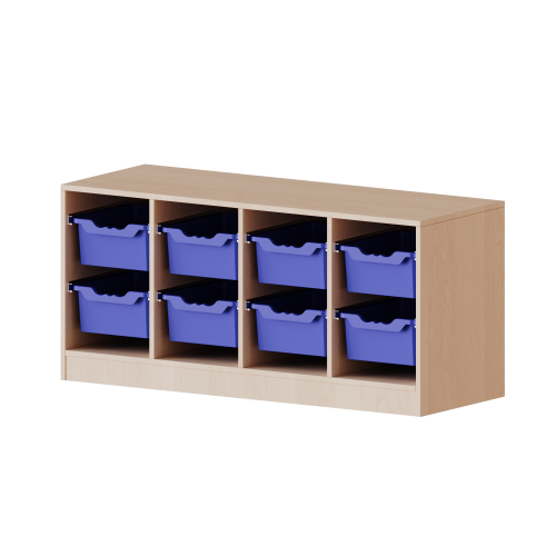 Produkt Bild ErgoTray Regal, vierreihig, 1,5 Ordnerh&ouml;hen - evo180 Serie 