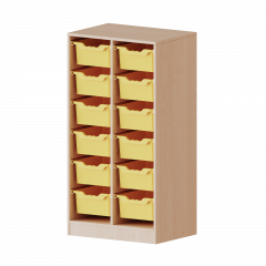 Produktbild ErgoTray Regal, zweireihig, 3,5 Ordnerh&ouml;hen - evo180 Serie 