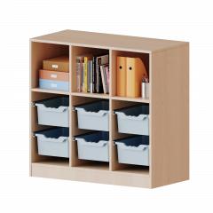 Produktbild ErgoTray Regal, dreireihig, 2,5 Ordnerh&ouml;hen - evo180 Serie 