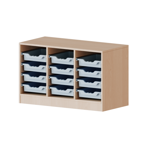 Produkt Bild ErgoTray Regal, dreireihig, 1,5 Ordnerh&ouml;hen - evo180 Serie 