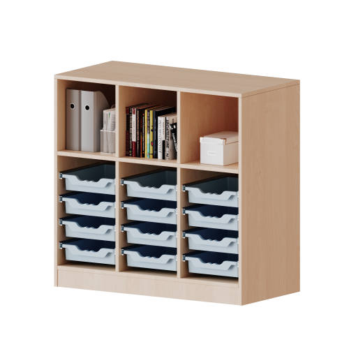 Produkt Bild ErgoTray Regal, dreireihig, 2,5 Ordnerh&ouml;hen - evo180 Serie 