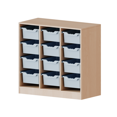 Produkt Bild ErgoTray Regal, dreireihig, 2,5 Ordnerh&ouml;hen - evo180 Serie 