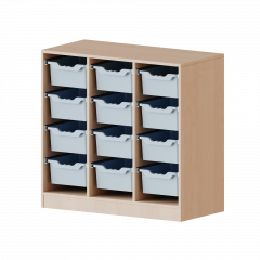 Produktbild ErgoTray Regal, dreireihig, 2,5 Ordnerh&ouml;hen - evo180 Serie 