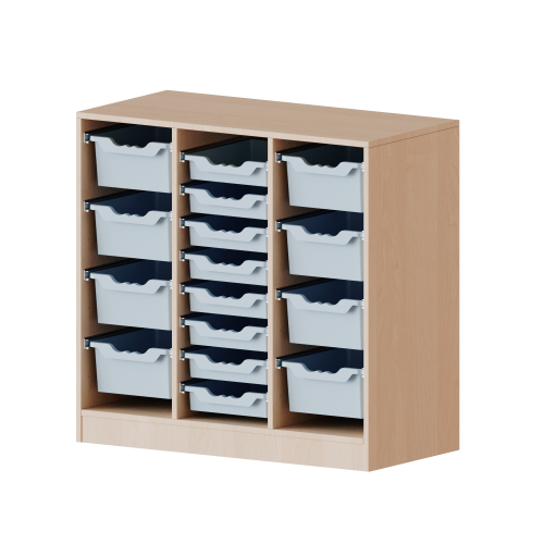 Produkt Bild ErgoTray Regal, dreireihig, 2,5 Ordnerh&ouml;hen - evo180 Serie 