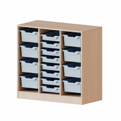 Produktbild ErgoTray Regal, dreireihig, 2,5 Ordnerh&ouml;hen - evo180 Serie 