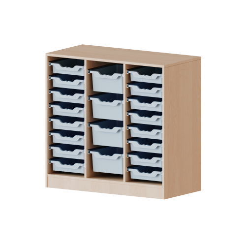 Produkt Bild ErgoTray Regal, dreireihig, 2,5 Ordnerh&ouml;hen - evo180 Serie 