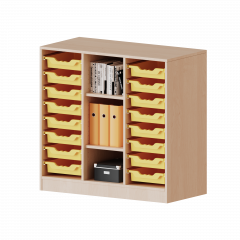 Produktbild ErgoTray Regal, dreireihig, 2,5 Ordnerh&ouml;hen - evo180 Serie 