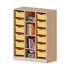 Produktbild ErgoTray Regal, dreireihig, 3,5 Ordnerh&ouml;hen - evo180 Serie 