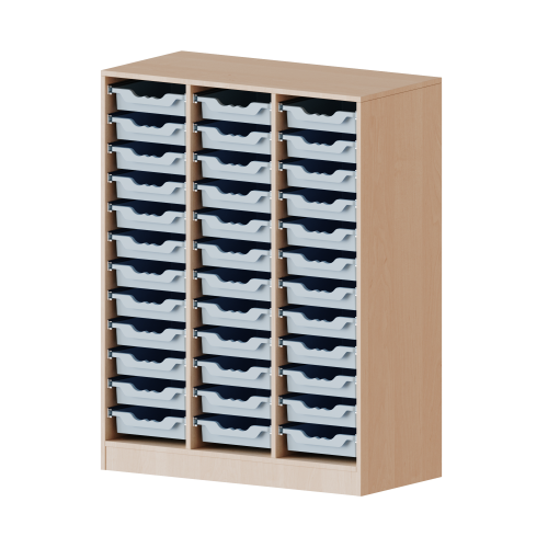 Produkt Bild ErgoTray Regal, dreireihig, 3,5 Ordnerh&ouml;hen - evo180 Serie 