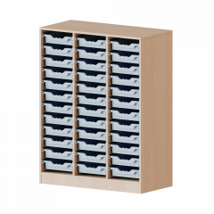 Produktbild ErgoTray Regal, dreireihig, 3,5 Ordnerh&ouml;hen - evo180 Serie 