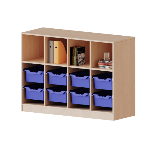 Produkt Bild ErgoTray Regal, vierreihig, 2,5 Ordnerh&ouml;hen - evo180 Serie 