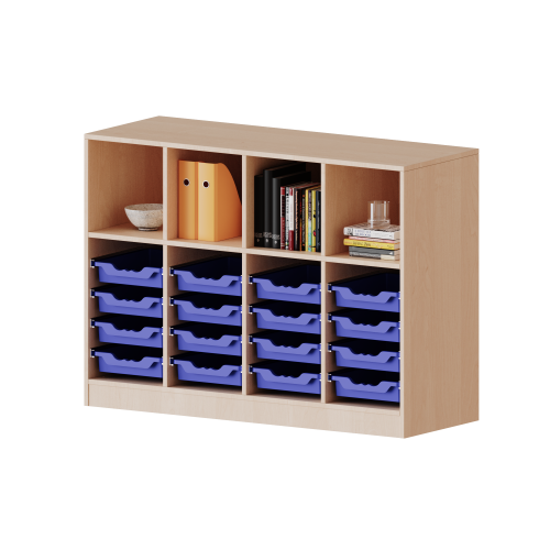 Produkt Bild ErgoTray Regal, vierreihig, 2,5 Ordnerh&ouml;hen - evo180 Serie 