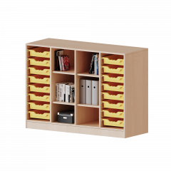 Produktbild ErgoTray Regal, vierreihig, 2,5 Ordnerh&ouml;hen - evo180 Serie 