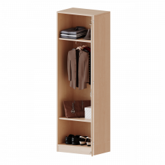 Produktbild Garderobenschrank mit Spiegel und Garderobenstange, 5 Ordnerh&ouml;hen - Serie evo180 T6055KRE