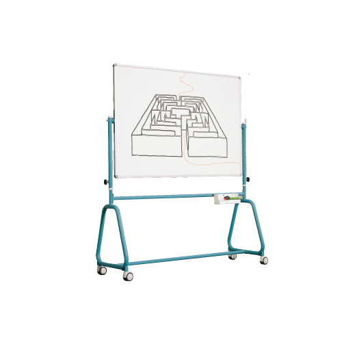 Produkt Bild Fahrbares Whiteboard aus Premium Stahlemaille mit Rundrohrgestell, Serie 6 EW 6/19 EW