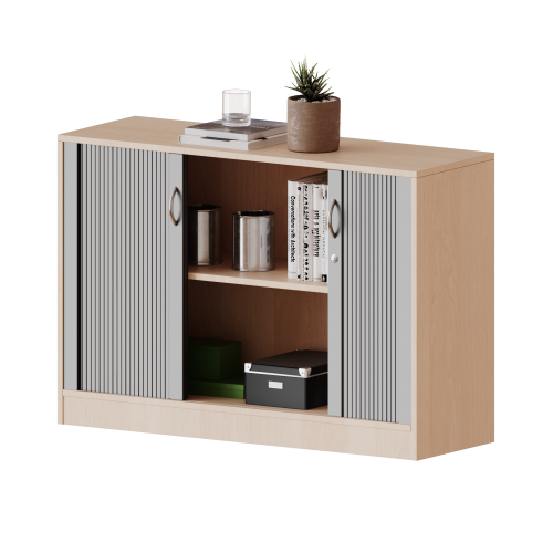 Produkt Bild Schrank mit Rollo, 2 Ordnerh&ouml;hen - Serie evo180 