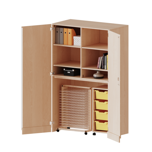 Produkt Bild Garagenschrank ohne Sockel, 5 Ordnerh&ouml;hen - Serie evo180 T1206G25T25R