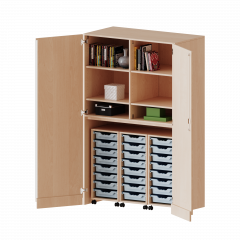 Produktbild Garagenschrank ohne Sockel, 5 Ordnerh&ouml;hen - Serie evo180 T1206G25K25R