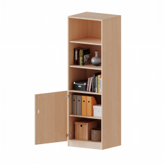 Produktbild Schrank, 5 Ordnerh&ouml;hen, T&uuml;r unten (2 OH), oben 3 offene F&auml;cher - Serie evo180 T6062T3RLI