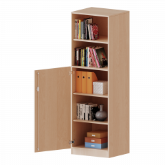 Produktbild Schrank, 5 Ordnerh&ouml;hen, T&uuml;r unten (3 OH), oben 2 offene F&auml;cher - Serie evo180 T6043T2RLI