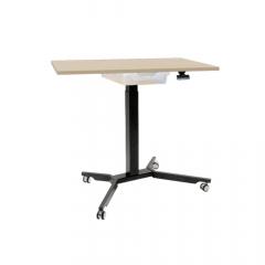 Produktbild Sitz- / Stehtisch fahrbar mit Schublade und Melaminplatte THF9070RE-S