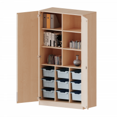 Produktbild ErgoTray Schrank, dreireihig, 5 Ordnerh&ouml;hen - evo180 Serie E1055T2G3RM
