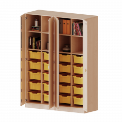 Produktbild ErgoTray Schrank, zweiteilig, vierreihig, 5 Ordnerh&ouml;hen - evo180 Serie E1415T3G2RMM