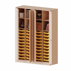 Produktbild ErgoTray Schrank, zweiteilig, vierreihig, 5 Ordnerh&ouml;hen - evo180 Serie E1415T3K2RMM