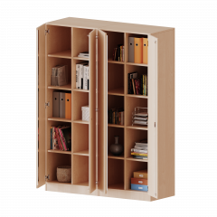 Produktbild ErgoTray Schrank, zweiteilig, vierreihig, 5 Ordnerh&ouml;hen - evo180 Serie E1415TMM