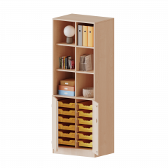 Produktbild ErgoTray Kombi-Schrank, zweireihig, 5 Ordnerh&ouml;hen - evo180 Serie E7052TK3RM