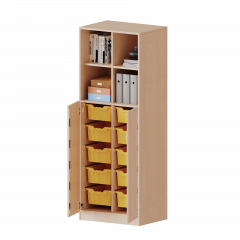 Produktbild ErgoTray Kombi-Schrank, zweireihig, 5 Ordnerh&ouml;hen - evo180 Serie E7053TG2RM