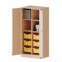 Produktbild ErgoTray Schrank, zweireihig, 4 Ordnerh&ouml;hen - evo180 Serie E7054T2G2RM