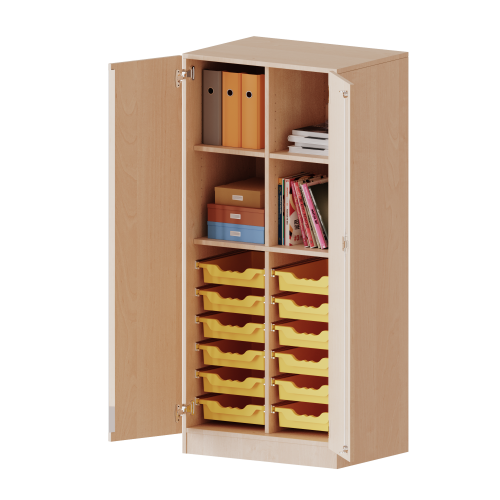 Produkt Bild ErgoTray Schrank, zweireihig, 4 Ordnerh&ouml;hen - evo180 Serie E7054T2K2RM