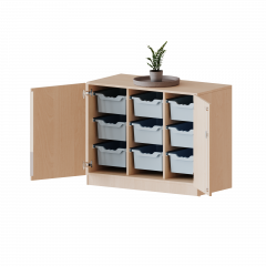 Produktbild ErgoTray Schrank, dreireihig, 2 Ordnerh&ouml;hen - evo180 Serie 