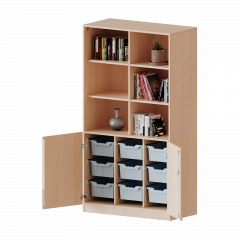 Produktbild ErgoTray Kombi-Schrank, dreireihig, 5 Ordnerh&ouml;hen - evo180 Serie E10552TG3RM