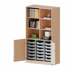 Produktbild ErgoTray Kombi-Schrank, dreireihig, 5 Ordnerh&ouml;hen - evo180 Serie E10552TK3RM