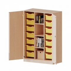 Produktbild ErgoTray Schrank, dreireihig, 4 Ordnerh&ouml;hen - evo180 Serie E10554TGRG