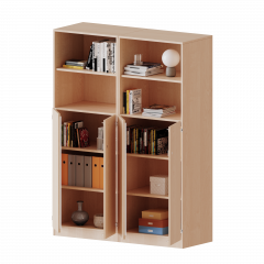 Produktbild ErgoTray Kombi-Schrank, vierreihig, zweiteilig, 5 Ordnerh&ouml;hen - evo180 Serie E14153T2R