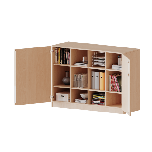 Produkt Bild Schrank, vierreihig, 2 Ordnerh&ouml;hen - evo180 Serie 