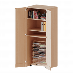 Produktbild Garagenschrank ohne Sockel, 5 Ordnerh&ouml;hen - Serie evo180 T806G25T25R