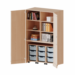 Produktbild Garagenschrank ohne Sockel, 5 Ordnerh&ouml;hen - Serie evo180 T1206G2G3R