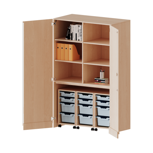 Produkt Bild Garagenschrank ohne Sockel, 5 Ordnerh&ouml;hen - Serie evo180 T1206G2GK3R