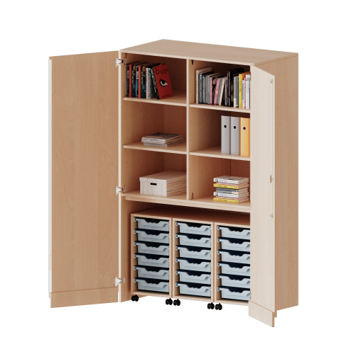 Produkt Bild Garagenschrank ohne Sockel, 5 Ordnerh&ouml;hen - Serie evo180 T1206G2K3R