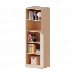 Produktbild Schrank, 5 Ordnerh&ouml;hen, T&uuml;r unten (3 OH), oben 2 offene F&auml;cher - Serie evo180 